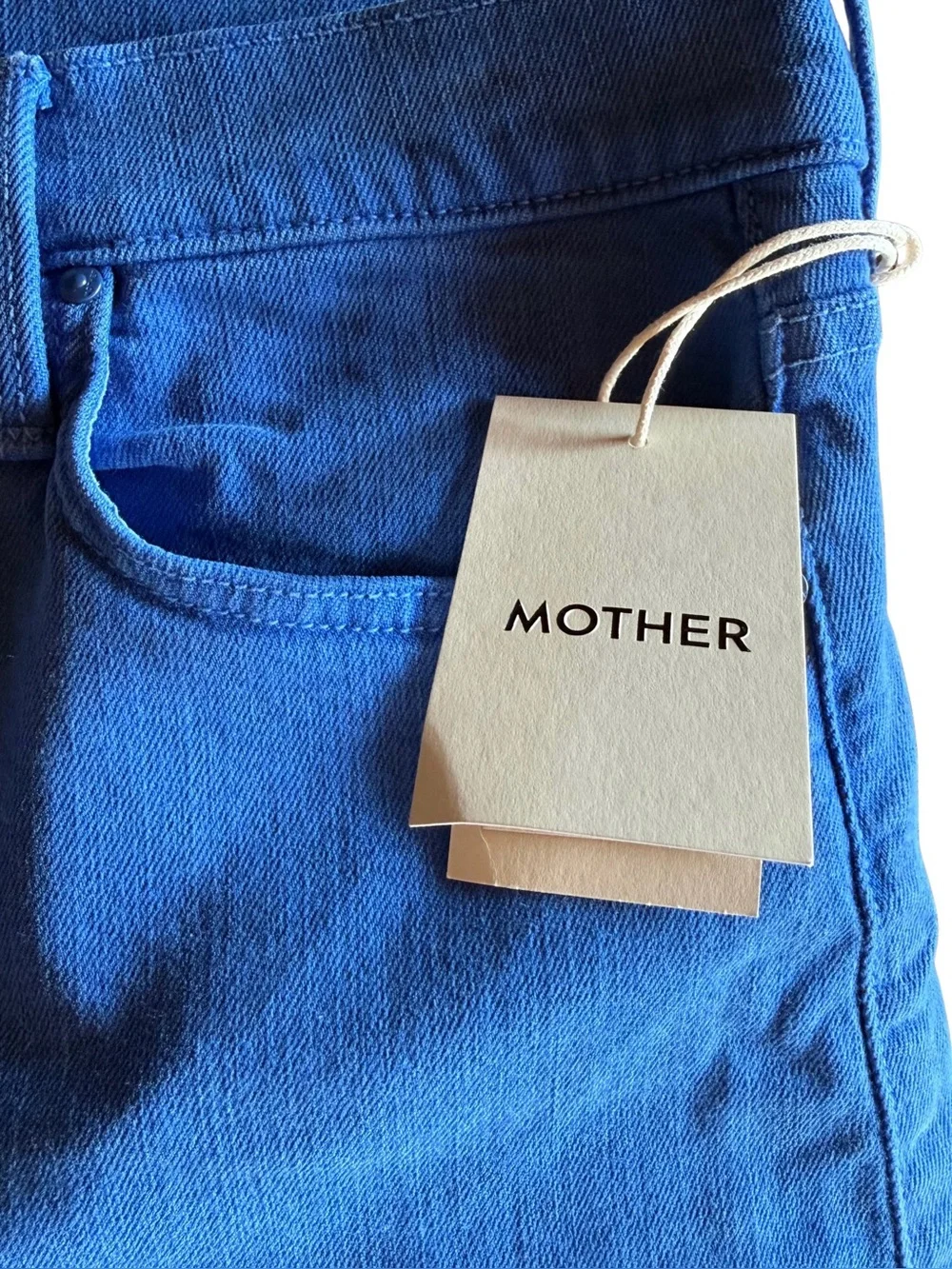 Mother Denim The Skipper Short N’ Long Fray 33 Cats And Dogs Victoria Blue $198